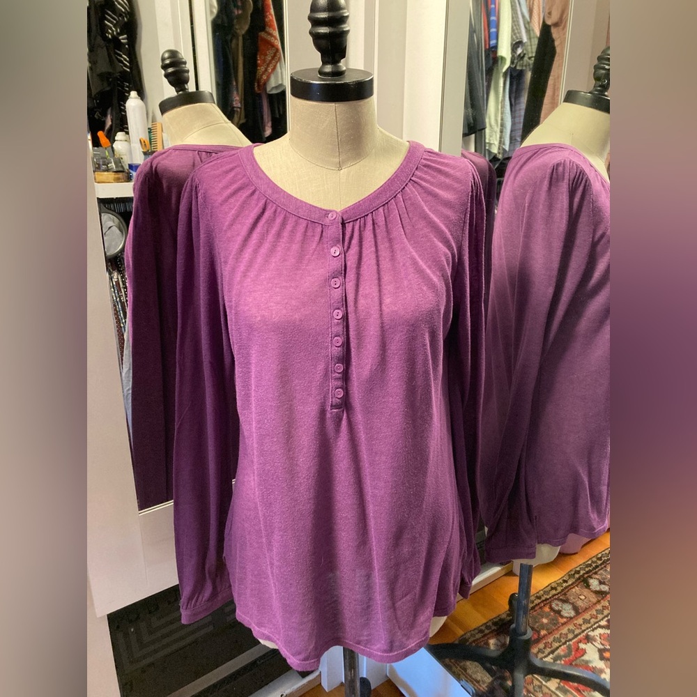 Old Navy Women's Long Sleeve Top - Deep Lilac, Size Medium